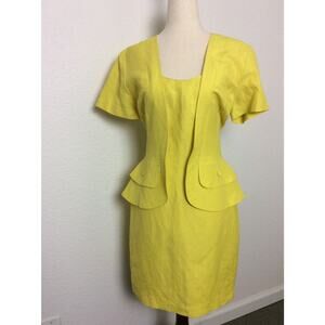 Byblos Options Vintage Dress Sheath Peplum